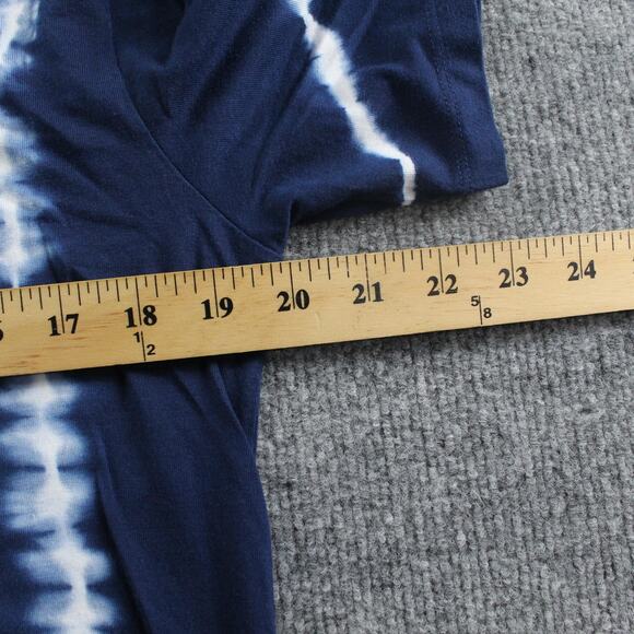 Johnny Was Calme Shirt Medium Collab Tie Dye Blue White Crewneck Casual Cool - Picture 6 of 7